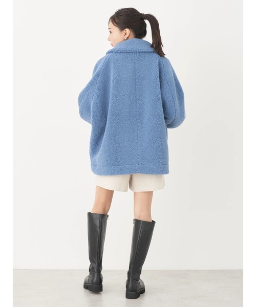 earth music&ecology(アースミュージックアンドエコロジー)の「2WAY ボアブルゾン(ブルゾン・レディース・アイボリー/モカ/ブルー・FREE)」の18枚目の写真