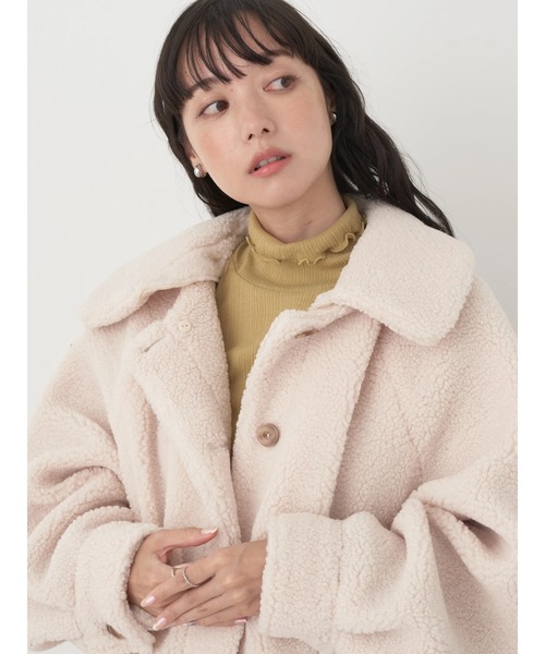 earth music&ecology(アースミュージックアンドエコロジー)の「2WAY ボアブルゾン(ブルゾン・レディース・アイボリー/モカ/ブルー・FREE)」の19枚目の写真