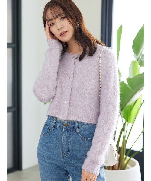 fifth(フィフス)の「ウール混ミックスニットカーディガン(カーディガン/ボレロ・レディース・ピンク/グレー/ブラック・M)」の10枚目の写真