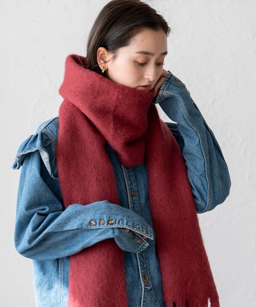 VitaFelice(ヴィータフェリーチェ)の「ボリュームマフラーストール(ストール/ショール・レディース・ブルー系/チャコール/ブラック系/アイボリー/イエロー系/ブルー系1/ベージュ系/イエロー/ピンク系/ベージュ系1・FREE)」の10枚目の写真