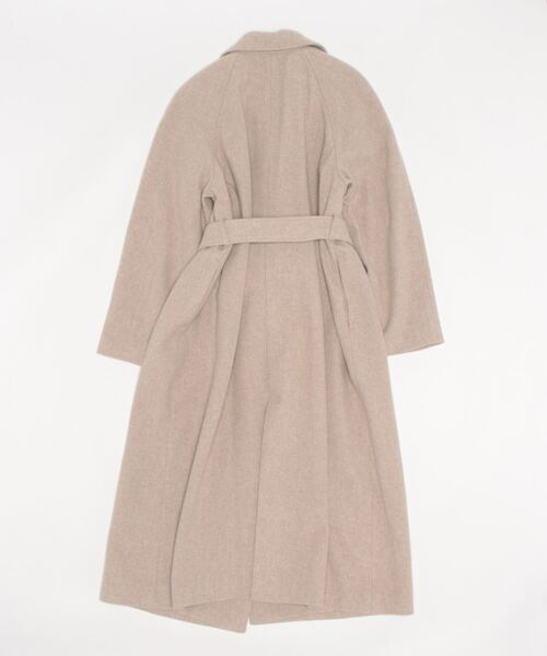 AIMER(エメ)の「ラムウールブレンドメルトンベルテッドコート(チェスターコート・レディース・ブラック/ブラウン/ベージュ・MEDIUM/LARGE)」の4枚目の写真