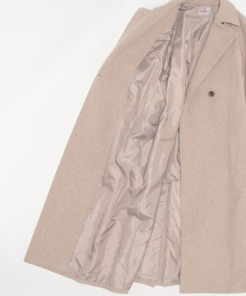 AIMER(エメ)の「ラムウールブレンドメルトンベルテッドコート(チェスターコート・レディース・ブラック/ブラウン/ベージュ・MEDIUM/LARGE)」の5枚目の写真