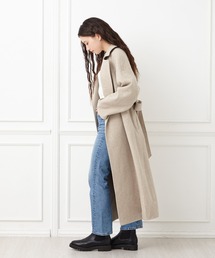 AIMER | ラムウールブレンドメルトンベルテッドコート(チェスターコート)