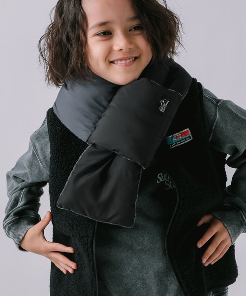 BAYFLOW（ベイフロー）の「中綿マフラー(KIDS)（マフラー・キッズ・パープル/ブラック/アイボリー・FREE）」の2枚目の写真