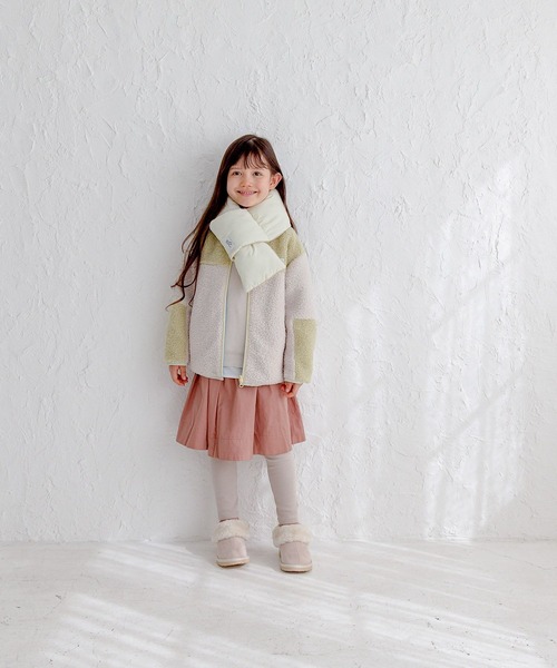 BAYFLOW（ベイフロー）の「中綿マフラー(KIDS)（マフラー・キッズ・パープル/ブラック/アイボリー・FREE）」の4枚目の写真