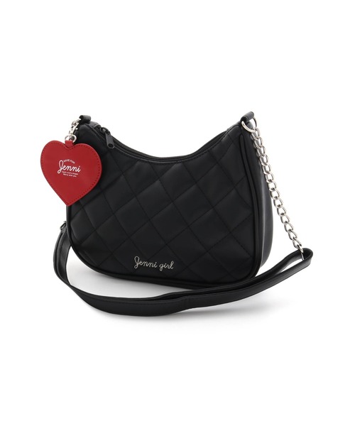 JENNI（ジェニィ）の「ミニポーチ付きキルティングショルダー（ショルダーバッグ・キッズ・ピンク/オフホワイト/ブラック・F）」の12枚目の写真