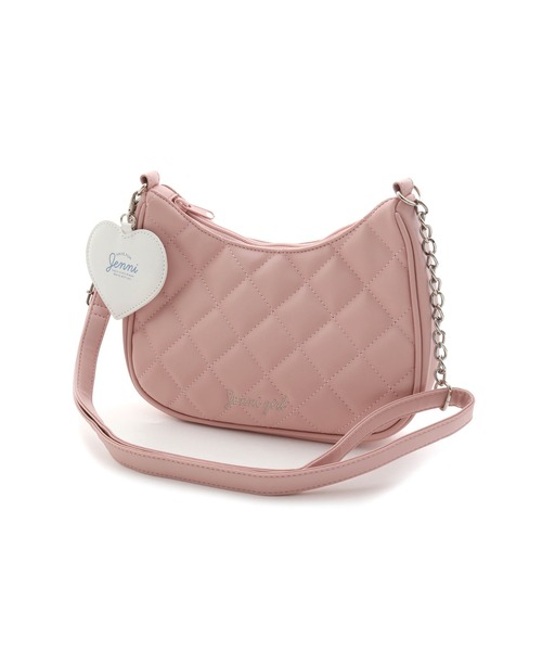 JENNI（ジェニィ）の「ミニポーチ付きキルティングショルダー（ショルダーバッグ・キッズ・ピンク/オフホワイト/ブラック・F）」の14枚目の写真