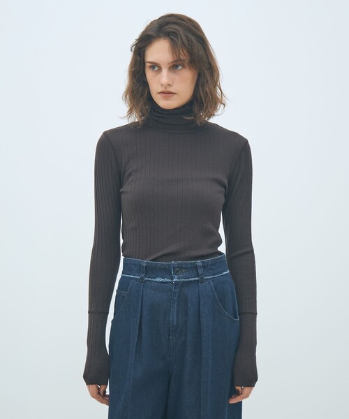 ウールリブ タートルネックプルオーバー（Tシャツ/カットソー