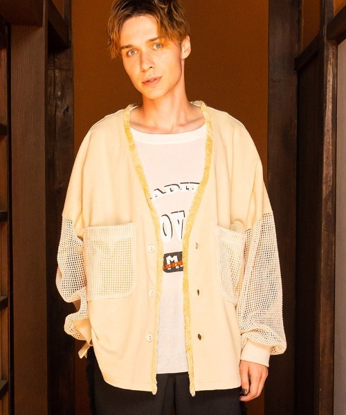 masterkey（マスターキー）の「mcg3373-CHILL ドルマンカーディガン（カーディガン/ボレロ・メンズ・イエロー/キナリ/ブラック・1/2）」の8枚目の写真