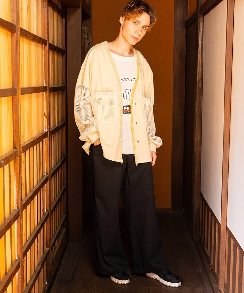 masterkey（マスターキー）の「mcg3373-CHILL ドルマンカーディガン（カーディガン/ボレロ・メンズ・イエロー/キナリ/ブラック・1/2）」の9枚目の写真