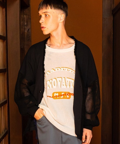 masterkey（マスターキー）の「mcg3373-CHILL ドルマンカーディガン（カーディガン/ボレロ・メンズ・イエロー/キナリ/ブラック・1/2）」の10枚目の写真