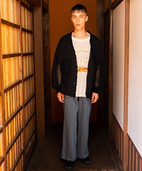 masterkey（マスターキー）の「mcg3373-CHILL ドルマンカーディガン（カーディガン/ボレロ・メンズ・イエロー/キナリ/ブラック・1/2）」の11枚目の写真