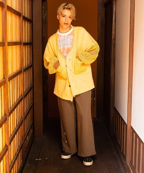 masterkey（マスターキー）の「mcg3373-CHILL ドルマンカーディガン（カーディガン/ボレロ・メンズ・イエロー/キナリ/ブラック・1/2）」の12枚目の写真