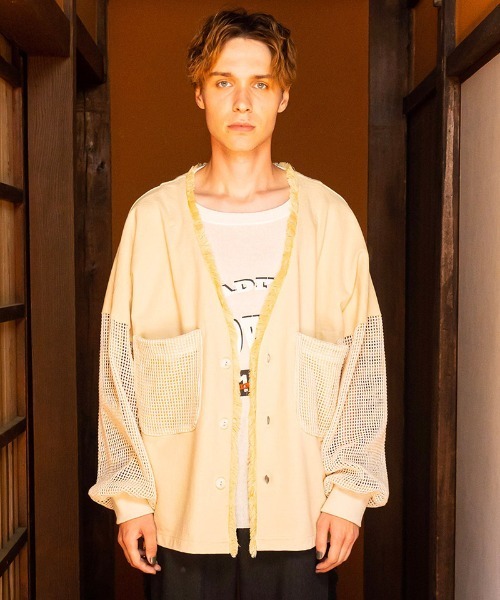 masterkey（マスターキー）の「mcg3373-CHILL ドルマンカーディガン（カーディガン/ボレロ・メンズ・イエロー/キナリ/ブラック・1/2）」の13枚目の写真