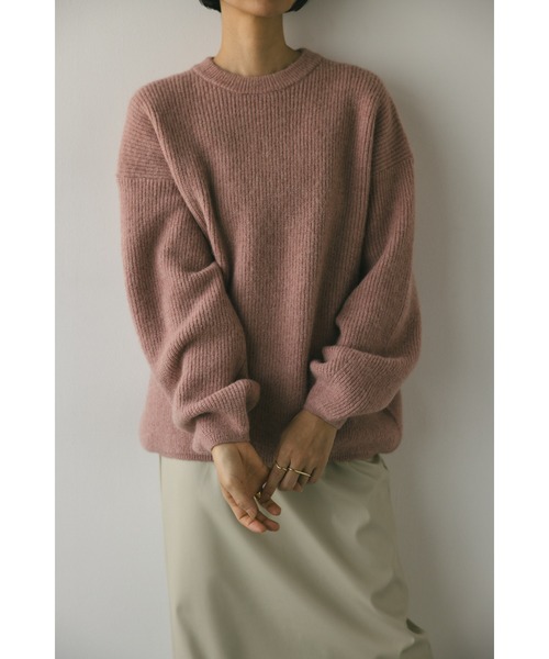 STYLEMIXER（スタイルミキサー）の「コクーンシルエットニット（ニット/セーター・レディース・ブラック/ピンク/ベージュ・FREE）」の3枚目の写真