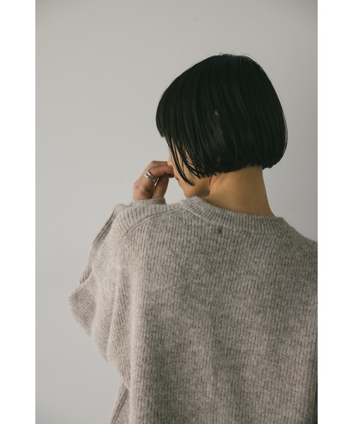 STYLEMIXER（スタイルミキサー）の「コクーンシルエットニット（ニット/セーター・レディース・ブラック/ピンク/ベージュ・FREE）」の12枚目の写真