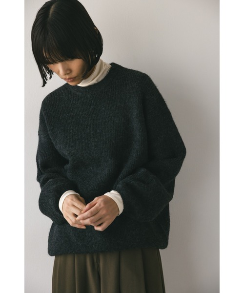 STYLEMIXER（スタイルミキサー）の「コクーンシルエットニット（ニット/セーター・レディース・ブラック/ピンク/ベージュ・FREE）」の17枚目の写真