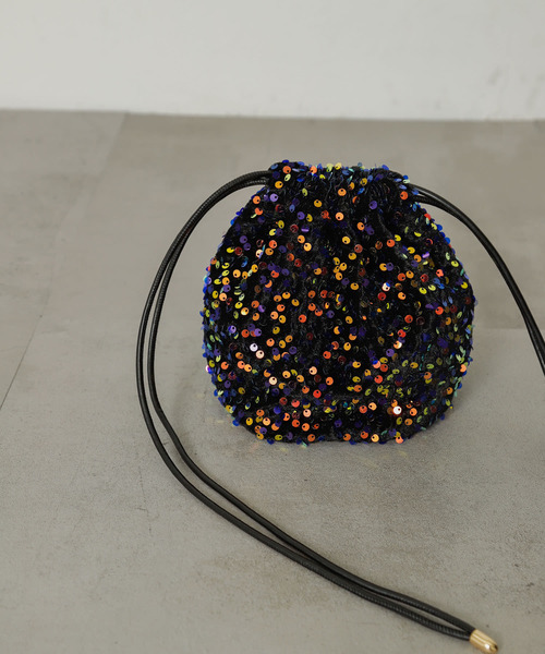 SENSE OF PLACE by URBAN RESEARCH（センスオブプレイスバイアーバンリサーチ）の「スパンコールショルダーバッグ（ショルダーバッグ・レディース・グレー/ブラック/ネイビー・ONE）」の5枚目の写真