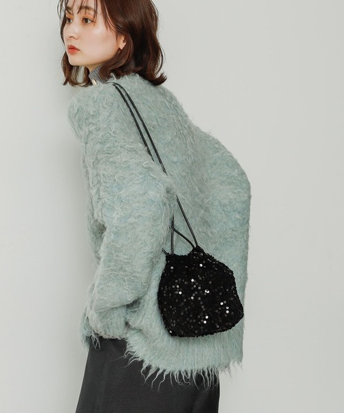 SENSE OF PLACE by URBAN RESEARCH（センスオブプレイスバイアーバンリサーチ）の「スパンコールショルダーバッグ（ショルダーバッグ・レディース・グレー/ブラック/ネイビー・ONE）」の13枚目の写真