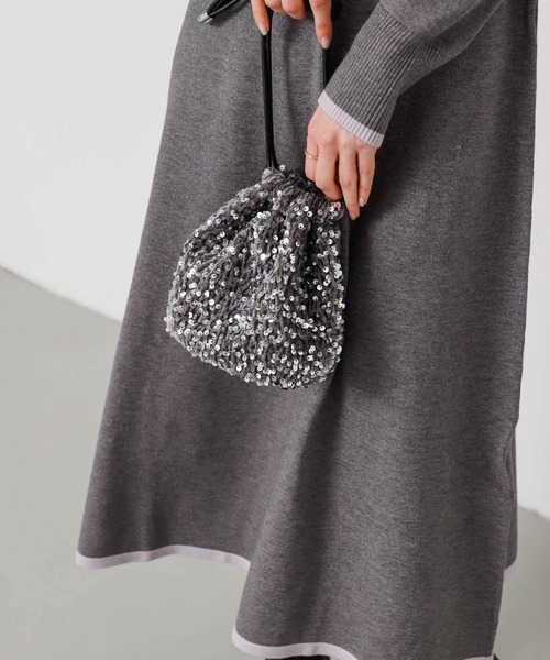 SENSE OF PLACE by URBAN RESEARCH（センスオブプレイスバイアーバンリサーチ）の「スパンコールショルダーバッグ（ショルダーバッグ・レディース・グレー/ブラック/ネイビー・ONE）」の17枚目の写真