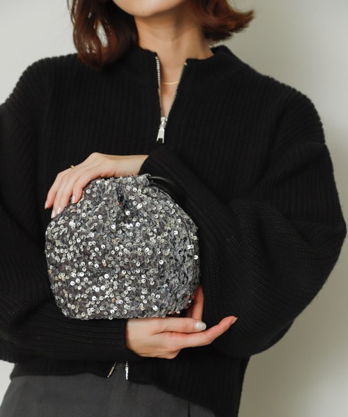 SENSE OF PLACE by URBAN RESEARCH（センスオブプレイスバイアーバンリサーチ）の「スパンコールショルダーバッグ（ショルダーバッグ・レディース・グレー/ブラック/ネイビー・ONE）」の21枚目の写真