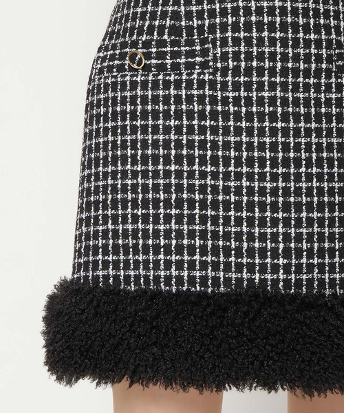 REDYAZEL(レディアゼル)の「ファー付きツィードミニスカート(スカート・レディース・ベージュ/ブラック系その他・FREE)」の14枚目の写真