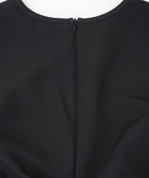 ウエストサイドホールワンピース肌見せヘルシースリーブレスモードノースリーブロング丈ひと癖夏服