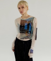 MAISON SPECIAL | Photo Print Mesh Tops/フォトプリントメッシュトップス【MAISON SPECIAL/メゾンスペシャル】(Tシャツ/カットソー)