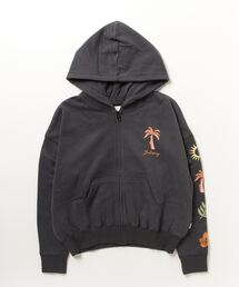 BILLABONG レディース CROPED ZIP UP PARKA パーカー 【2024年春夏モデル】/ビラボンクロップド丈トロピカルグラフィックパターンフルジップフーディ