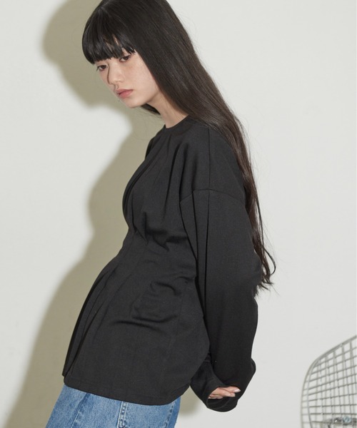 THE YOn(ザヨン)の「前後2WAYダブルZIPウエストタックカーディガン(カーディガン/ボレロ・レディース・ブラック/グレー/アイボリー・FREE)」の19枚目の写真