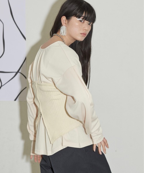 THE YOn(ザヨン)の「前後2WAYダブルZIPウエストタックカーディガン(カーディガン/ボレロ・レディース・ブラック/グレー/アイボリー・FREE)」の9枚目の写真