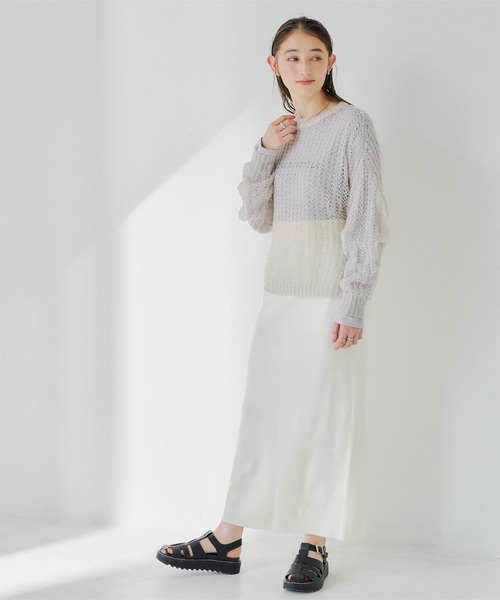 titivate(ティティベイト)の「ロゴプリントデザインロングスリーブTシャツ(Tシャツ/カットソー・レディース・ライトグレー/ホワイト系その他/ホワイト系その他2/チャコール・FREE)」の10枚目の写真