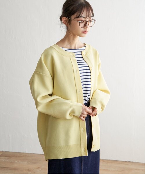 LBC（エルビーシー）の「スポンディッシュコクーンカーディガン（カーディガン/ボレロ・レディース・イエロー/オフホワイト/ブルー・M）」の14枚目の写真