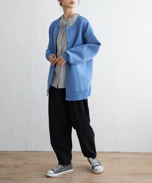 LBC（エルビーシー）の「スポンディッシュコクーンカーディガン（カーディガン/ボレロ・レディース・イエロー/オフホワイト/ブルー・M）」の6枚目の写真