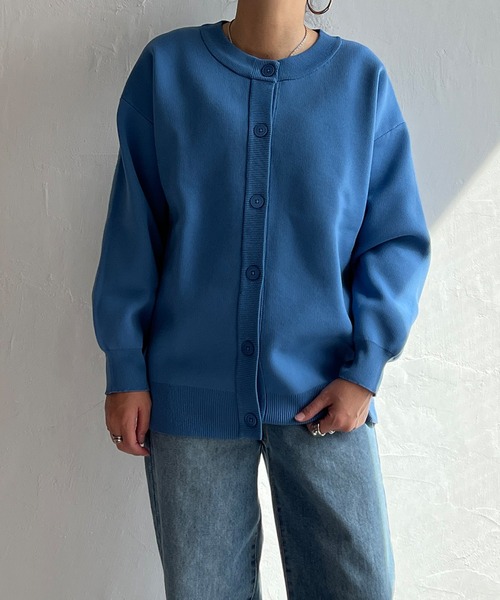 LBC（エルビーシー）の「スポンディッシュコクーンカーディガン（カーディガン/ボレロ・レディース・イエロー/オフホワイト/ブルー・M）」の7枚目の写真