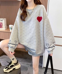 ハートモチーフデザインプルオーバー