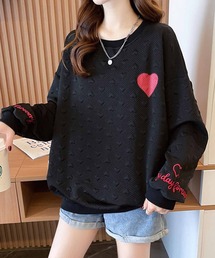 ハートモチーフデザインプルオーバー