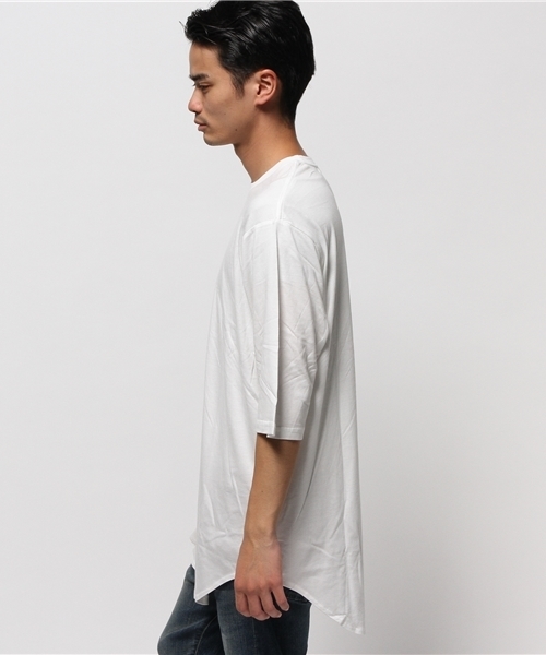 WEGO（ウィゴー）の「WEGO/無地ロングカットソー（Tシャツ/カットソー・メンズ・ブラック/ホワイト・LARGE/MEDIUM）」の4枚目の写真