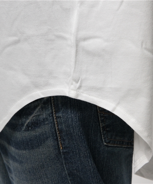 WEGO（ウィゴー）の「WEGO/無地ロングカットソー（Tシャツ/カットソー・メンズ・ブラック/ホワイト・LARGE/MEDIUM）」の8枚目の写真