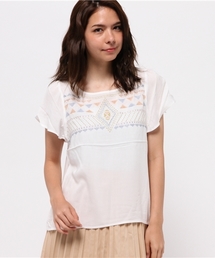 natural couture | 【natural couture NICE CLAUP】カラフル刺繍ブラウス(シャツ/ブラウス)