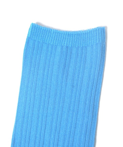 BAYFLOW（ベイフロー）の「ランダムリブカラーソックス（ソックス/靴下・レディース・イエロー/オレンジ/ライトグリーン/サックスブルー・FREE）」の5枚目の写真