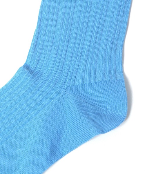 BAYFLOW（ベイフロー）の「ランダムリブカラーソックス（ソックス/靴下・レディース・イエロー/オレンジ/ライトグリーン/サックスブルー・FREE）」の6枚目の写真