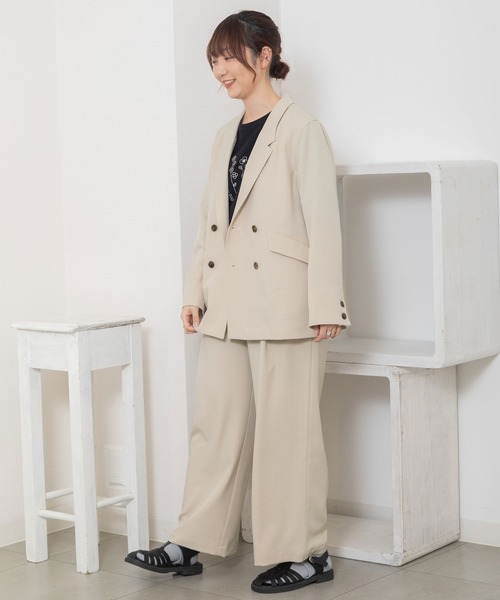 POU DOU DOU（プードゥドゥ）の「タックワイドパンツ（その他パンツ・レディース・ライトブルー/モカ/ライトベージュ・3）」の12枚目の写真