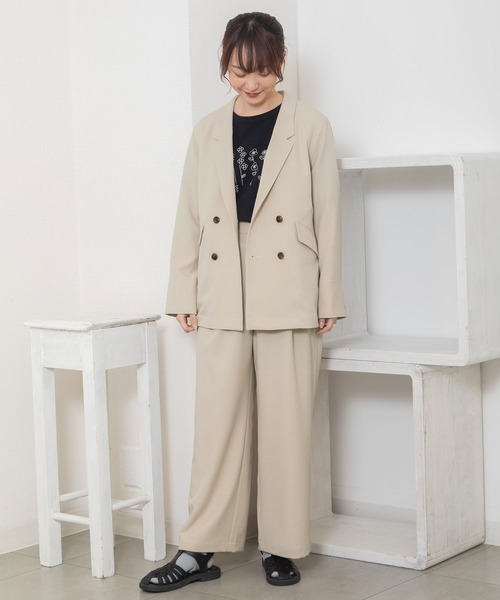 POU DOU DOU（プードゥドゥ）の「タックワイドパンツ（その他パンツ・レディース・ライトブルー/モカ/ライトベージュ・3）」の13枚目の写真