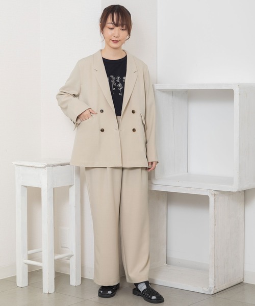 POU DOU DOU（プードゥドゥ）の「タックワイドパンツ（その他パンツ・レディース・ライトブルー/モカ/ライトベージュ・3）」の15枚目の写真