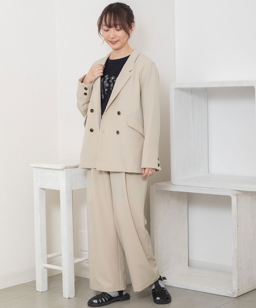 POU DOU DOU（プードゥドゥ）の「タックワイドパンツ（その他パンツ・レディース・ライトブルー/モカ/ライトベージュ・3）」の14枚目の写真