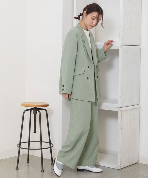 POU DOU DOU（プードゥドゥ）の「タックワイドパンツ（その他パンツ・レディース・ライトブルー/モカ/ライトベージュ・3）」の17枚目の写真