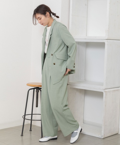 POU DOU DOU（プードゥドゥ）の「タックワイドパンツ（その他パンツ・レディース・ライトブルー/モカ/ライトベージュ・3）」の18枚目の写真