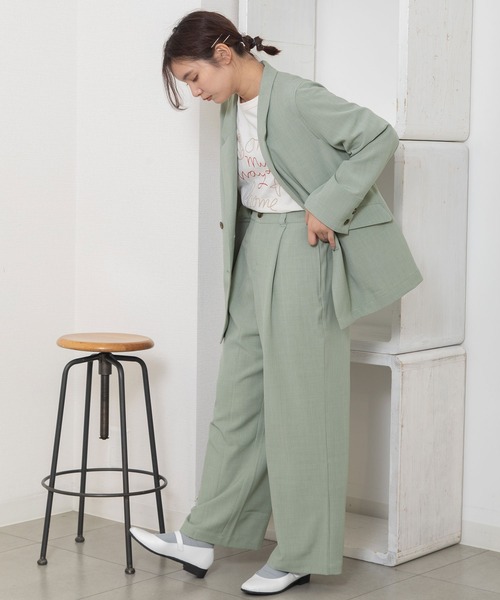 POU DOU DOU（プードゥドゥ）の「タックワイドパンツ（その他パンツ・レディース・ライトブルー/モカ/ライトベージュ・3）」の20枚目の写真