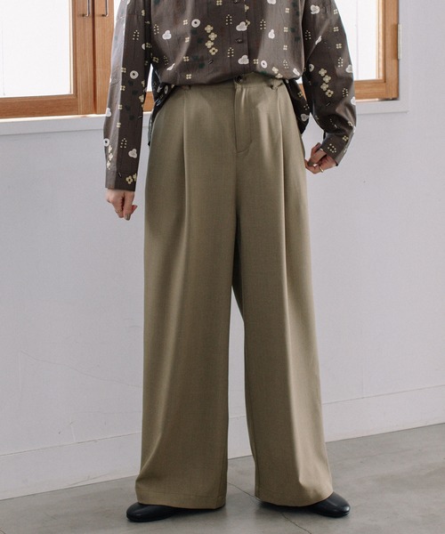 POU DOU DOU（プードゥドゥ）の「タックワイドパンツ（その他パンツ・レディース・ライトブルー/モカ/ライトベージュ・3）」の4枚目の写真